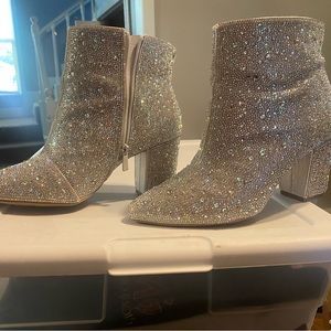 Betsey Johnson x Torrid rhinestone booties